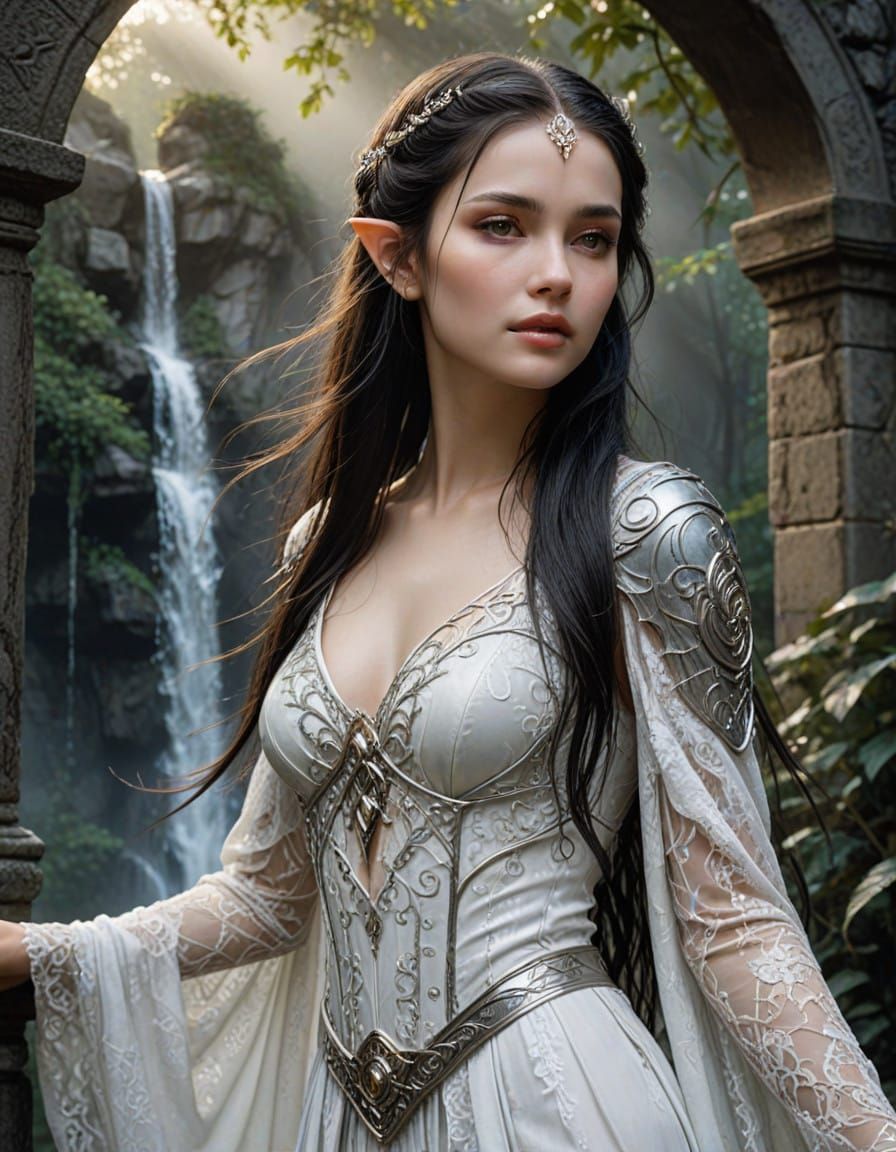 Ethereal Elf Maiden in Dreamlike Fantasy Style