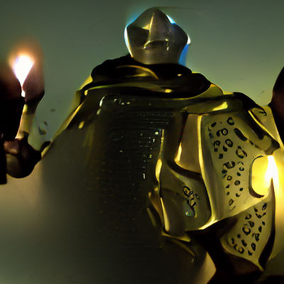 Warforged Warlock with Lantern: 8K 3D Film Still
