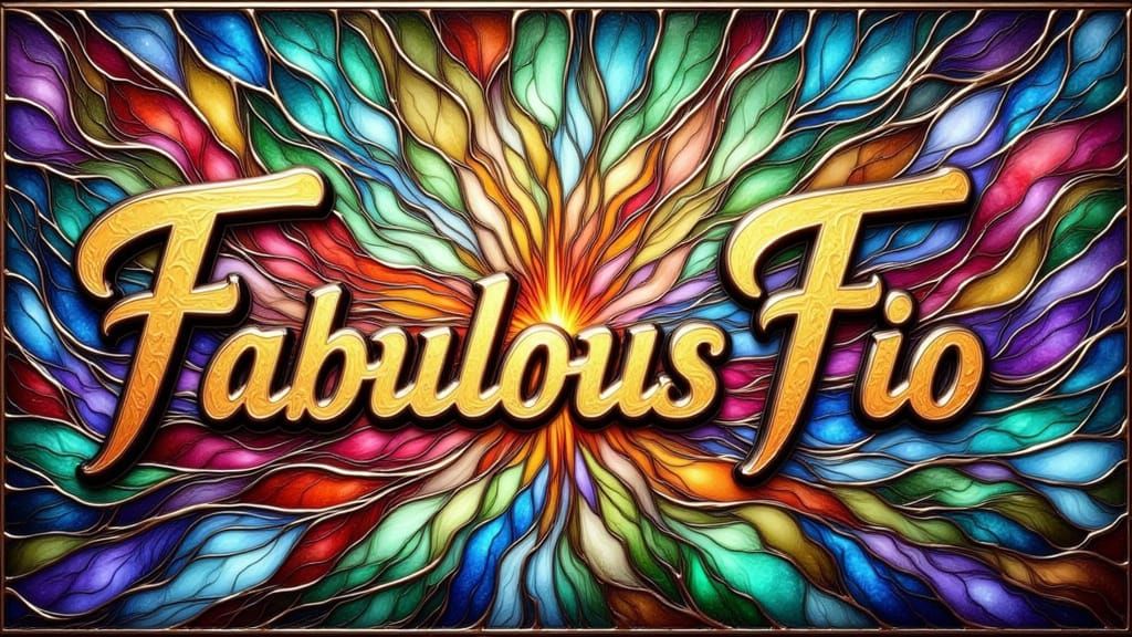 Alcohol Ink Stained Glass Art of "Fabulous Fio"