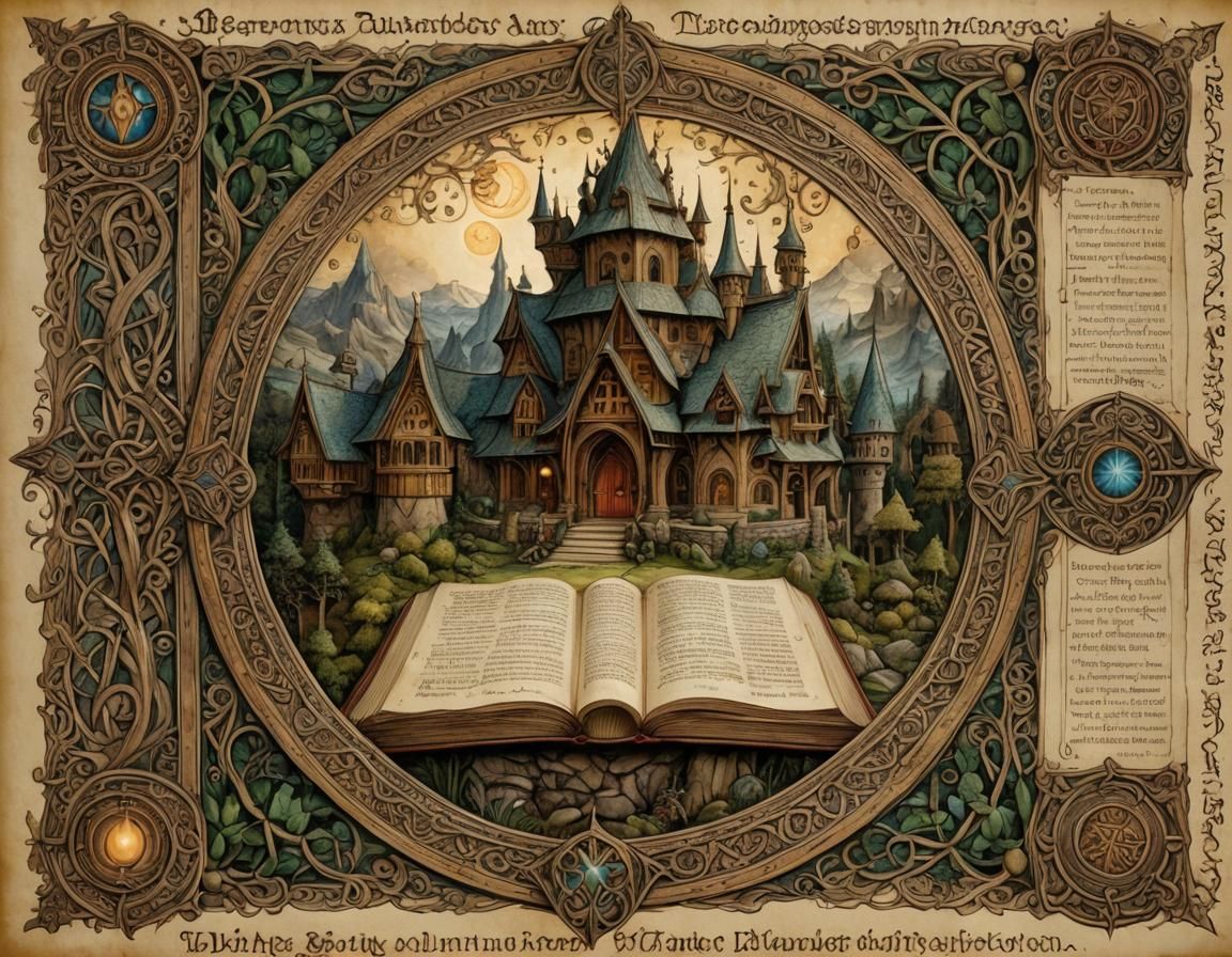 Illuminated Manuscript Page: Dwarven Realm Lore