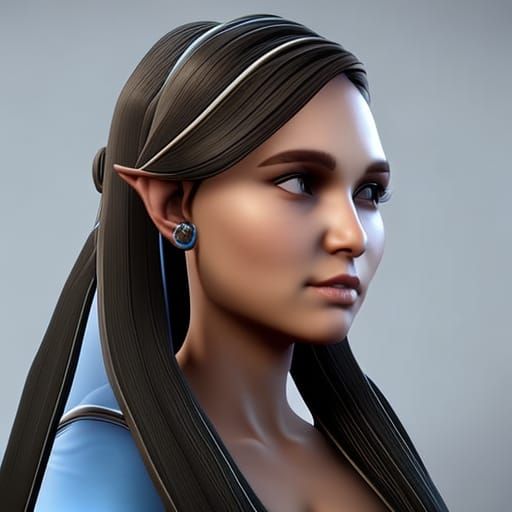 Epic 3D Render of a Teenage Fairy Woman