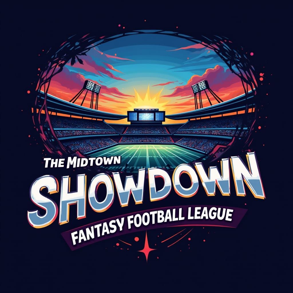 Electric Stadium Logo for Fantasy Football League