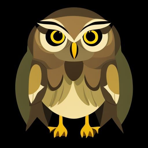 Three-Eyed Owl Illustration