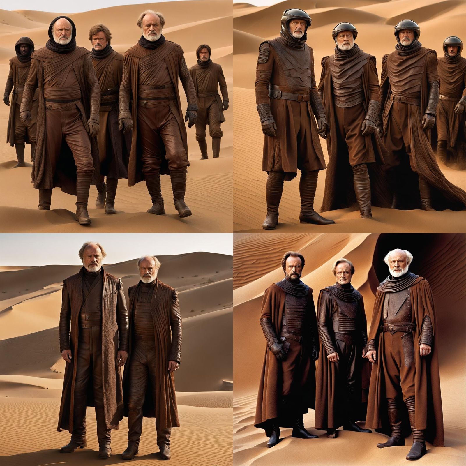 Dune Fremen in Stillsuits: Cinematic Portrait