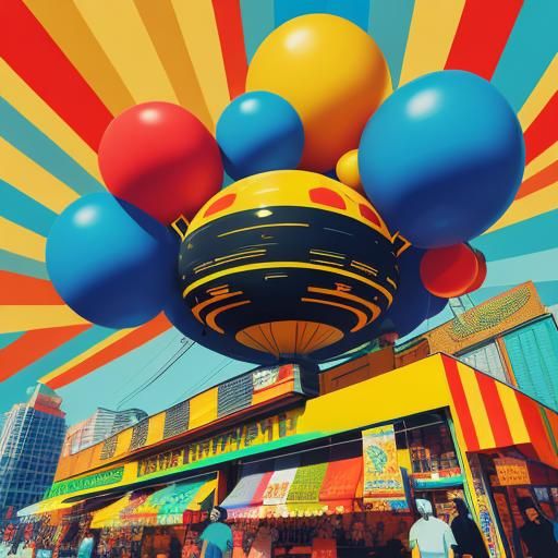 Benny's Balloon in Pop Art Fruit Market