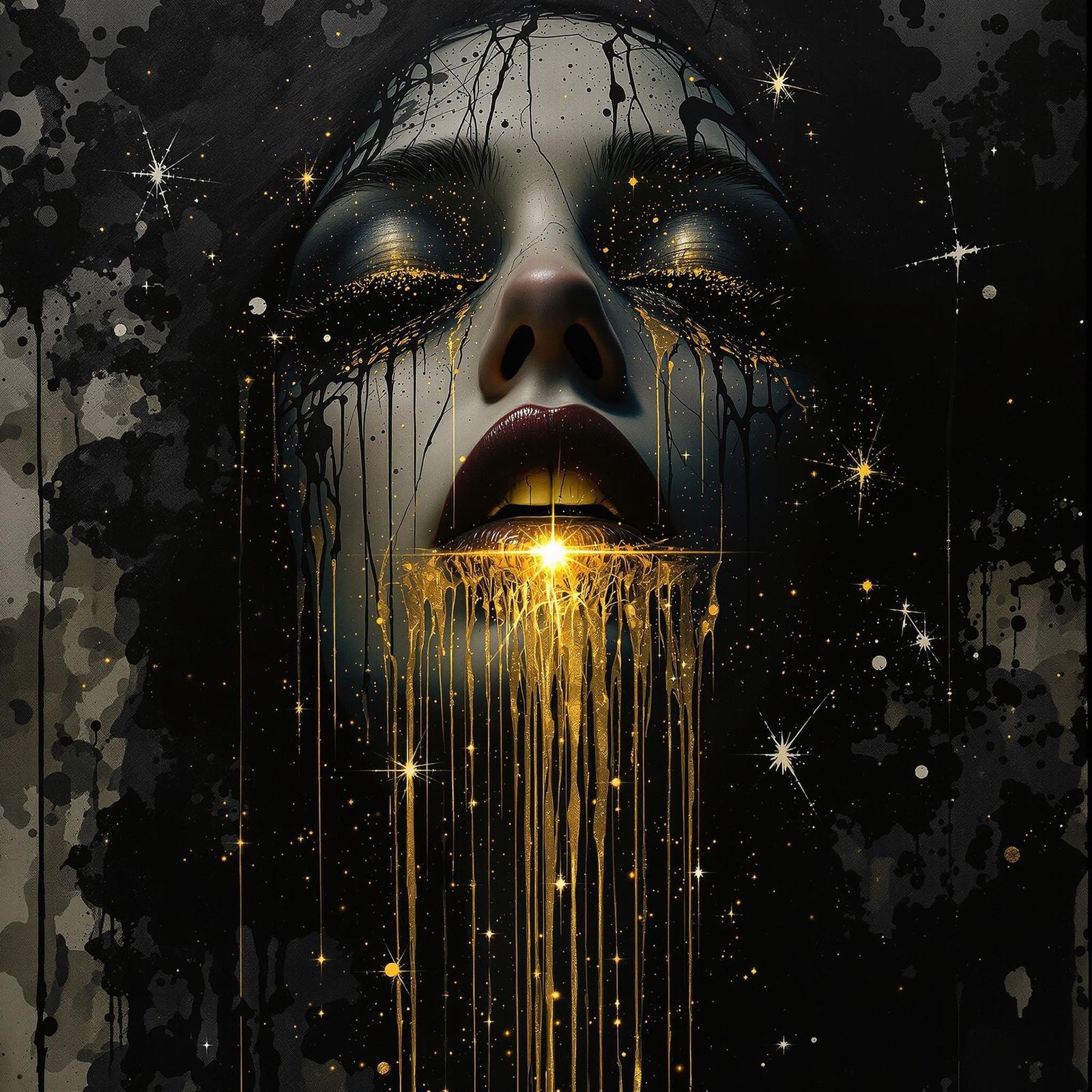 Ethereal Woman in Dark Norman-Gothic Fantasy Landscape