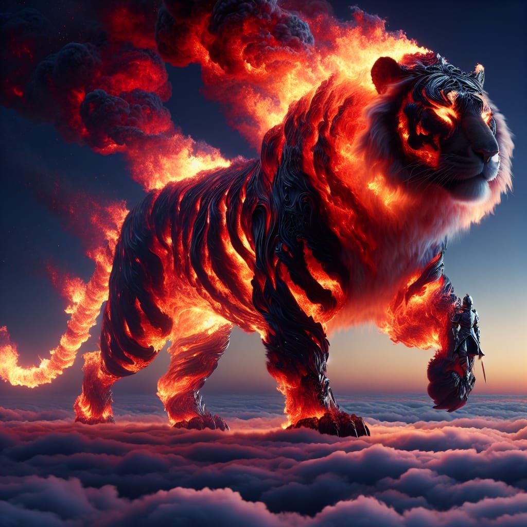 Flaming Tiger of Twilight Majesty