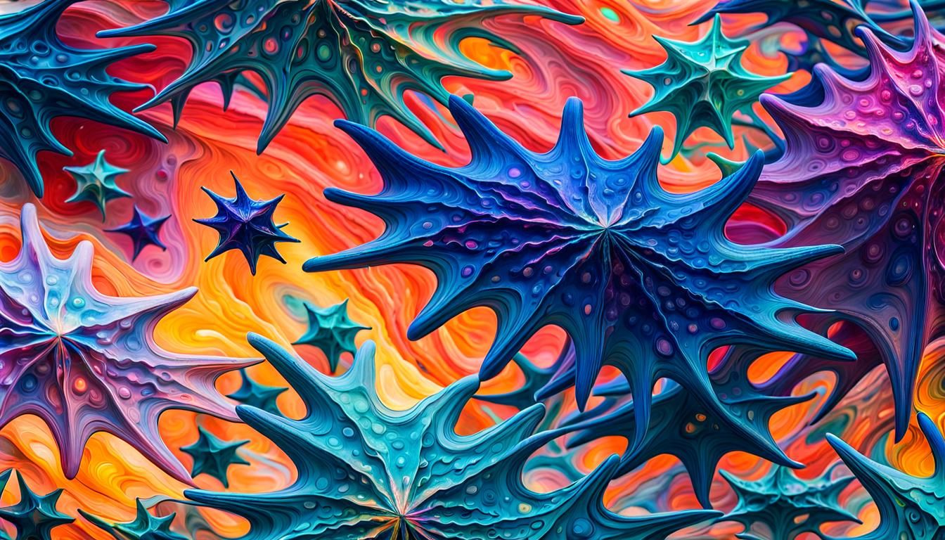 Iridescent Star Clusters in Abstract Expressionism