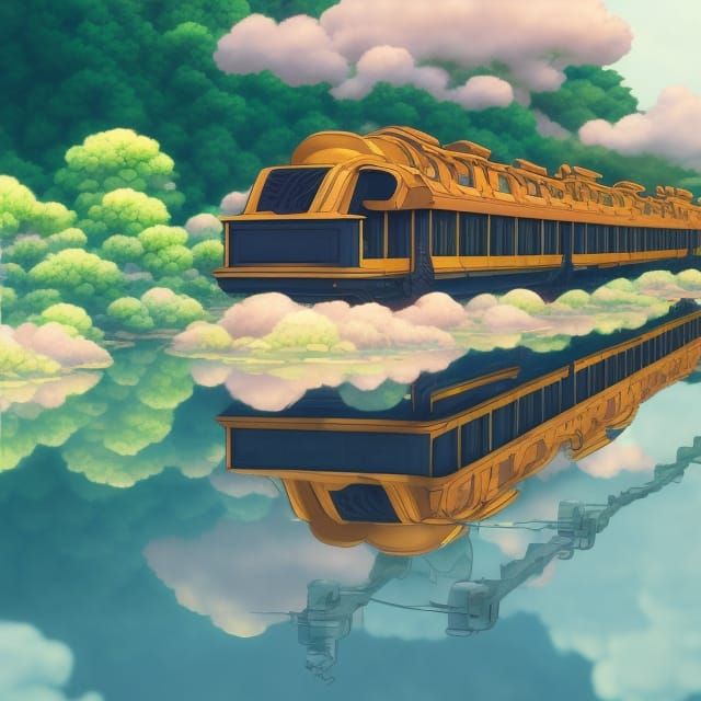 Train Through Water, Spirited Away Manga Art