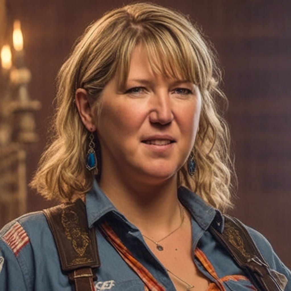 Detailed Cowgirl Portrait in Dynamic Lighting