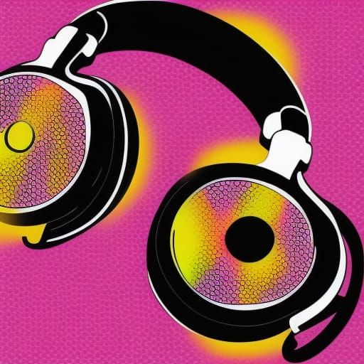 Pop Art DJ Headphones in Bold Colors