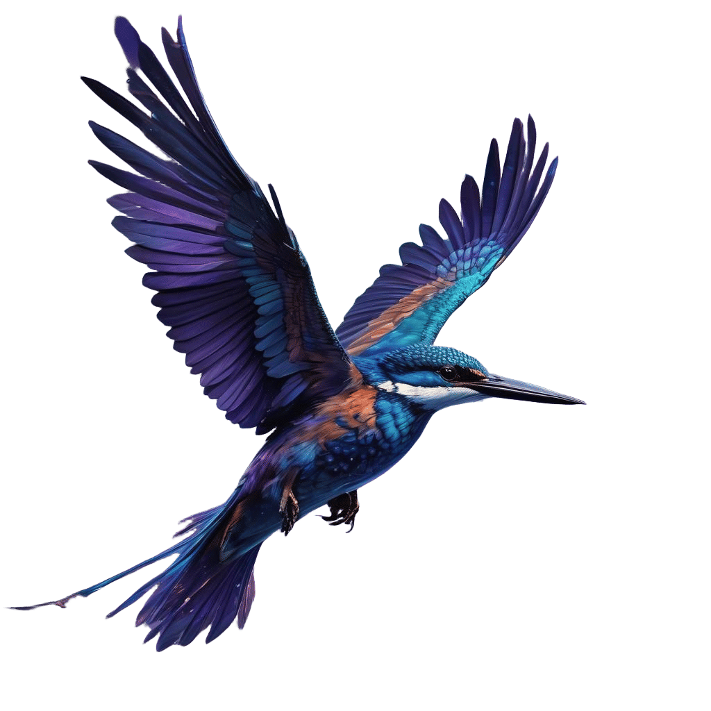 Cosmic Kingfisher Diving Towards Ocean Planet