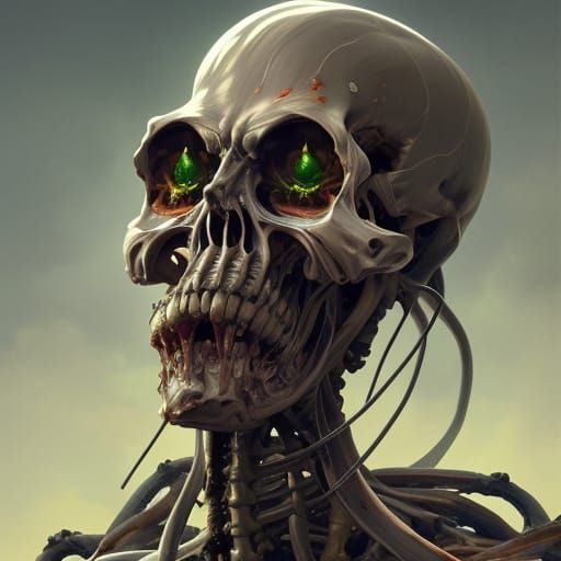 Gashadokuro Portrait in Hyperdetailed Art Style