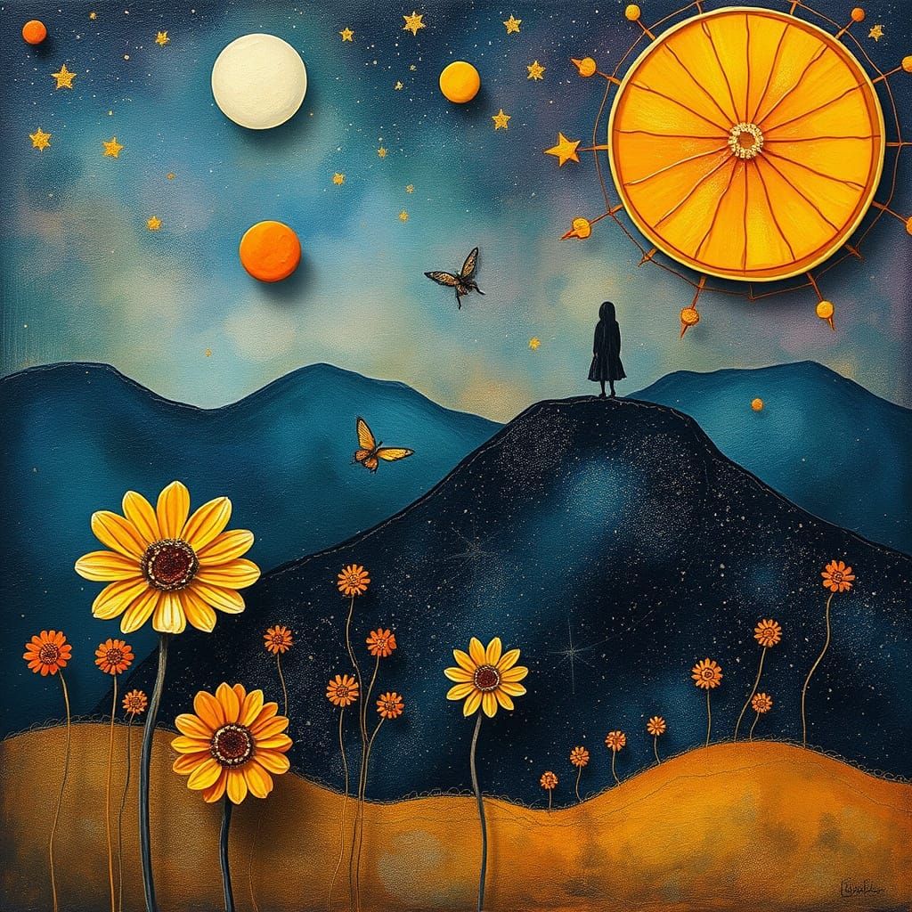 Cosmic Dreamscapes in Whimsical Textures