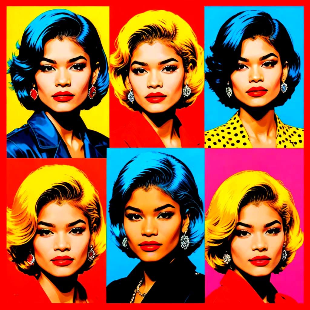 Pop Art Portrait of Zendaya