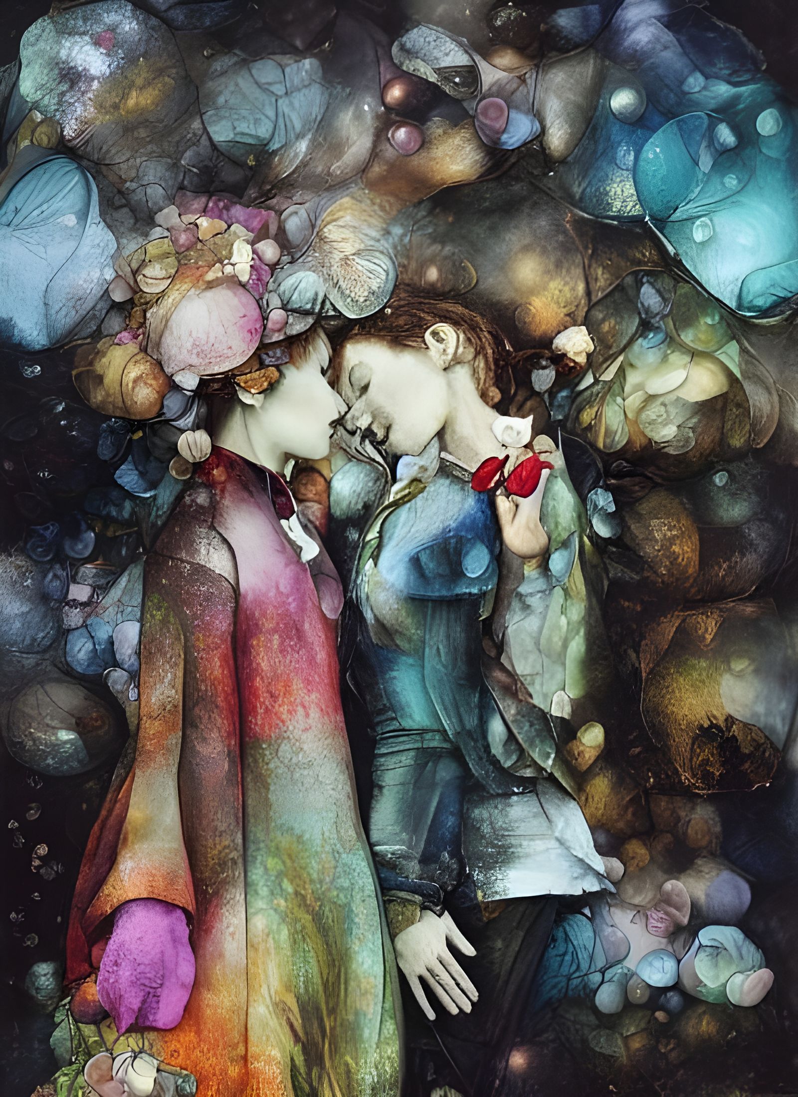 Technicolor Fencing Duel: Hyperrealistic Digital Art