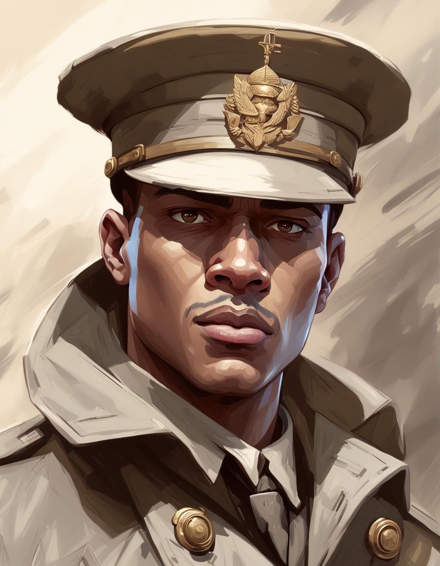 1920s Allied Soldier Portrait in Hyperdetailed Style