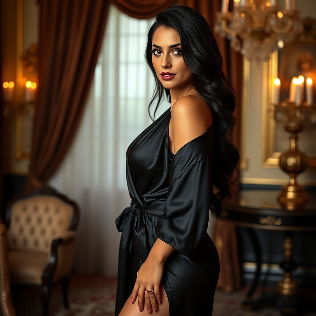 Mediterranean Beauty Exudes Classic Glamour in Luxurious Set...