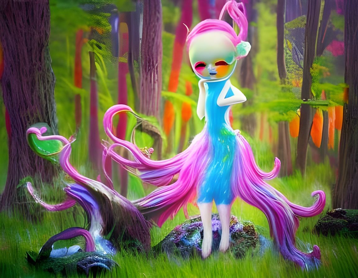 Lush Forest Wonderland: 3D Adorable Fantasy Art