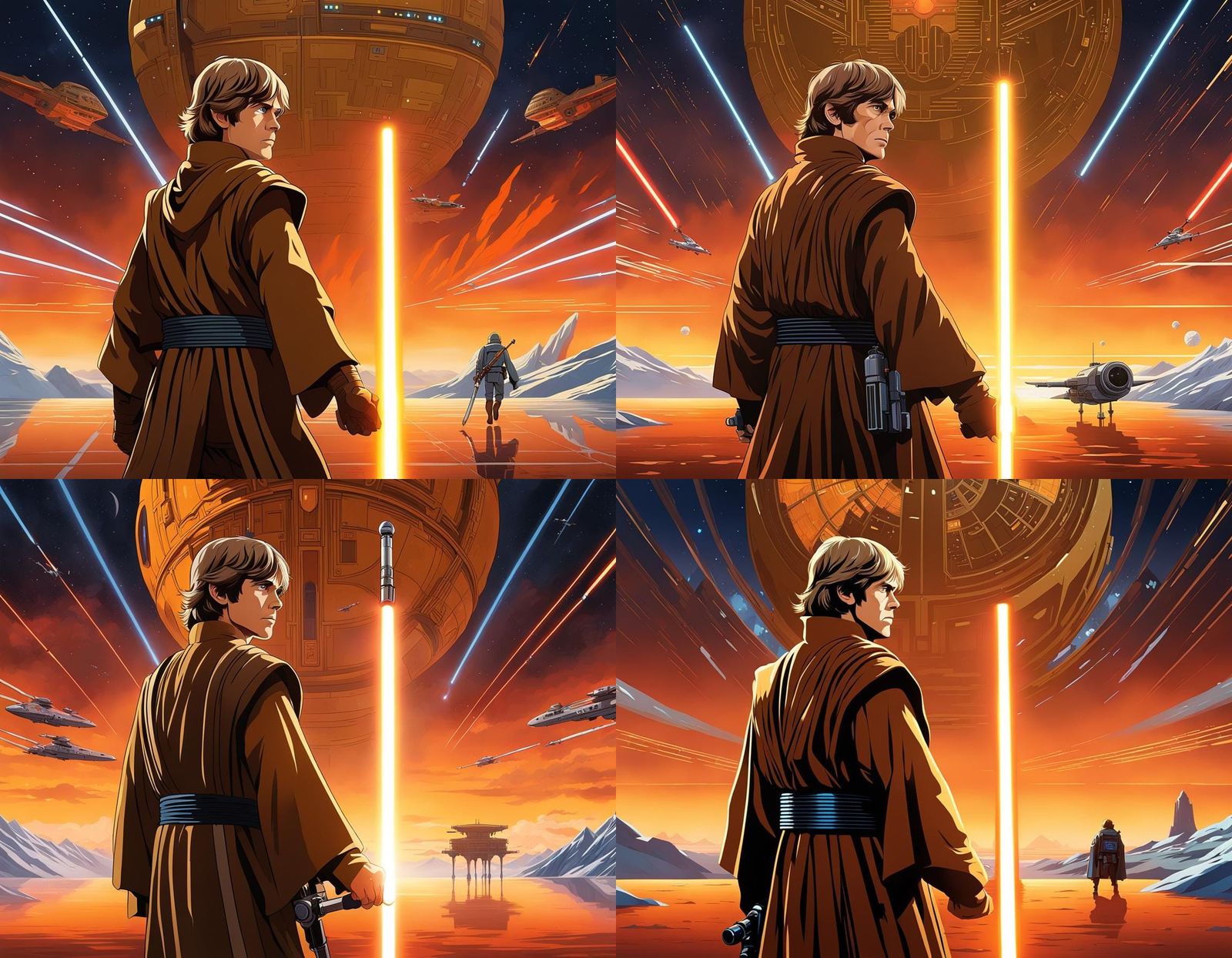 Luke Skywalker in Star Wars, Anime Key Visual