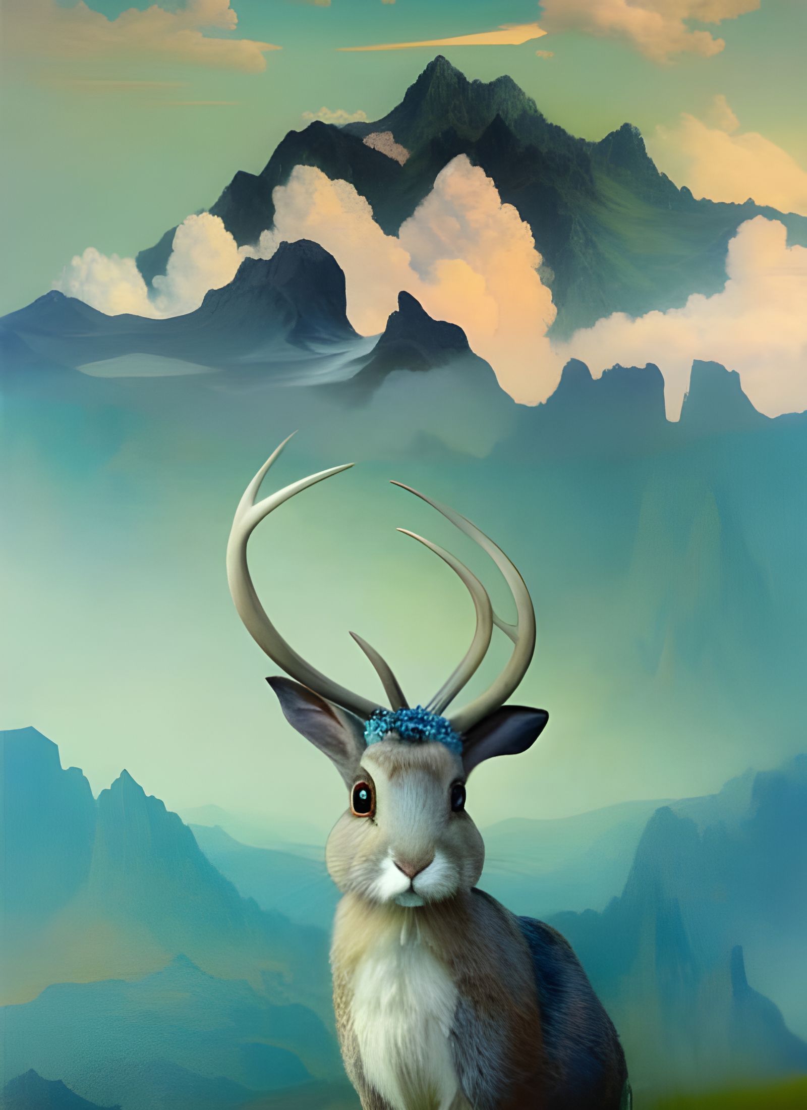 Realistic Cloudscape Painting in Detailed Matte Style