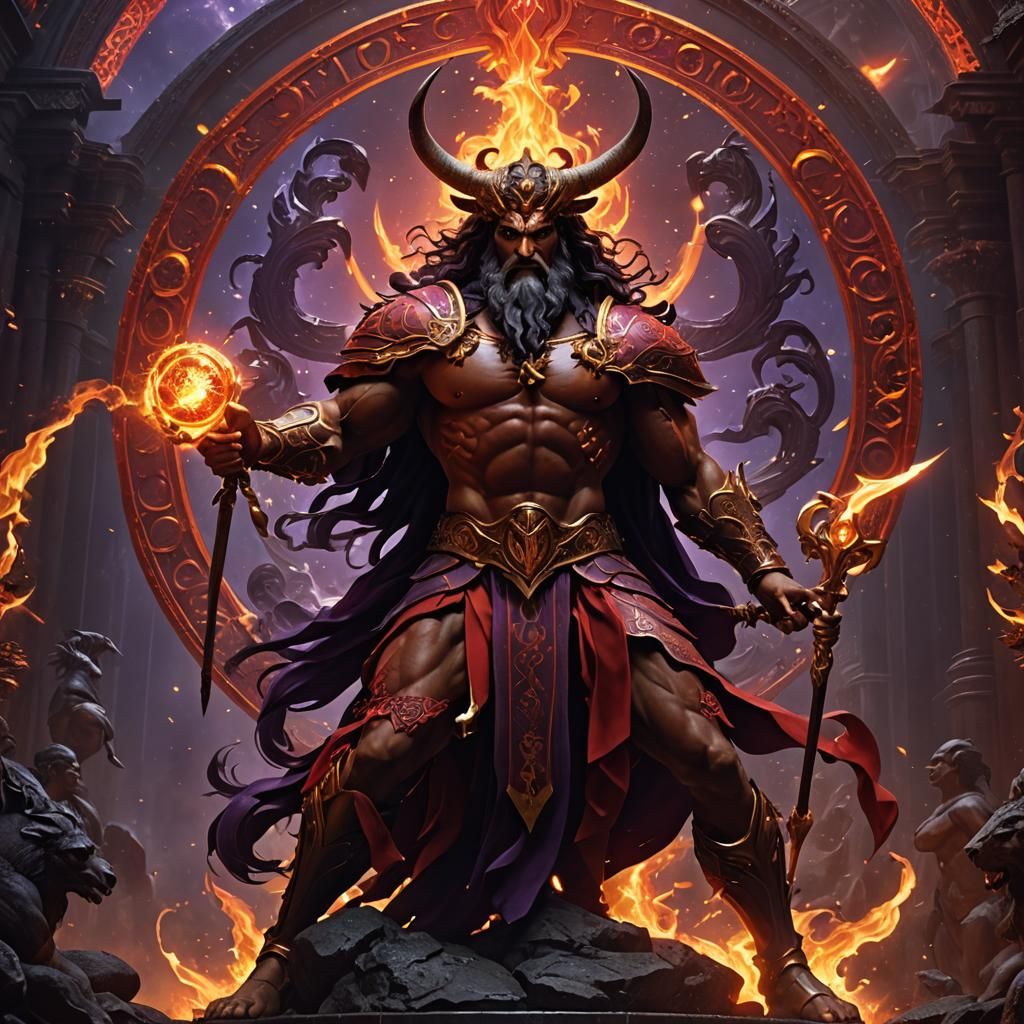 Zeus as Sagittarius Centaur in Dark Fantasy Art