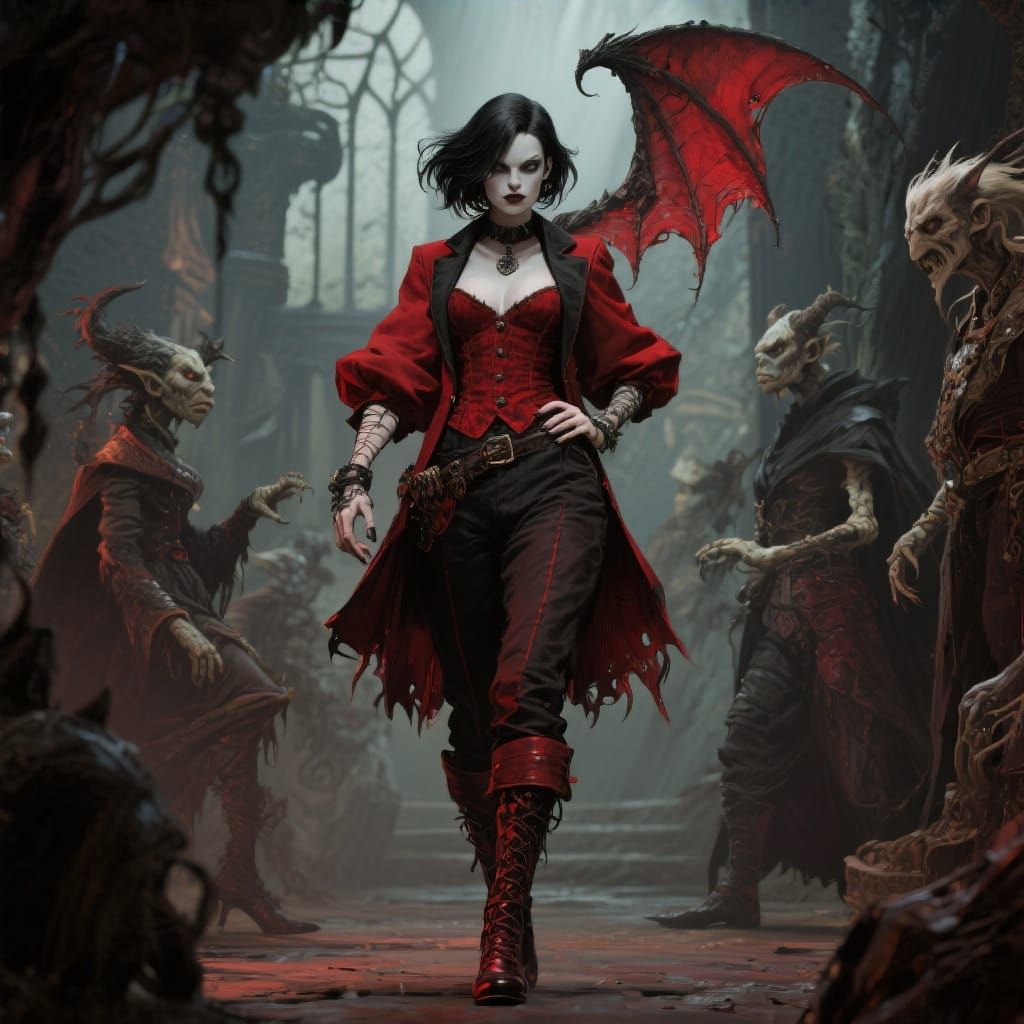 Warrior in Leather, Gothic Fantasy Style