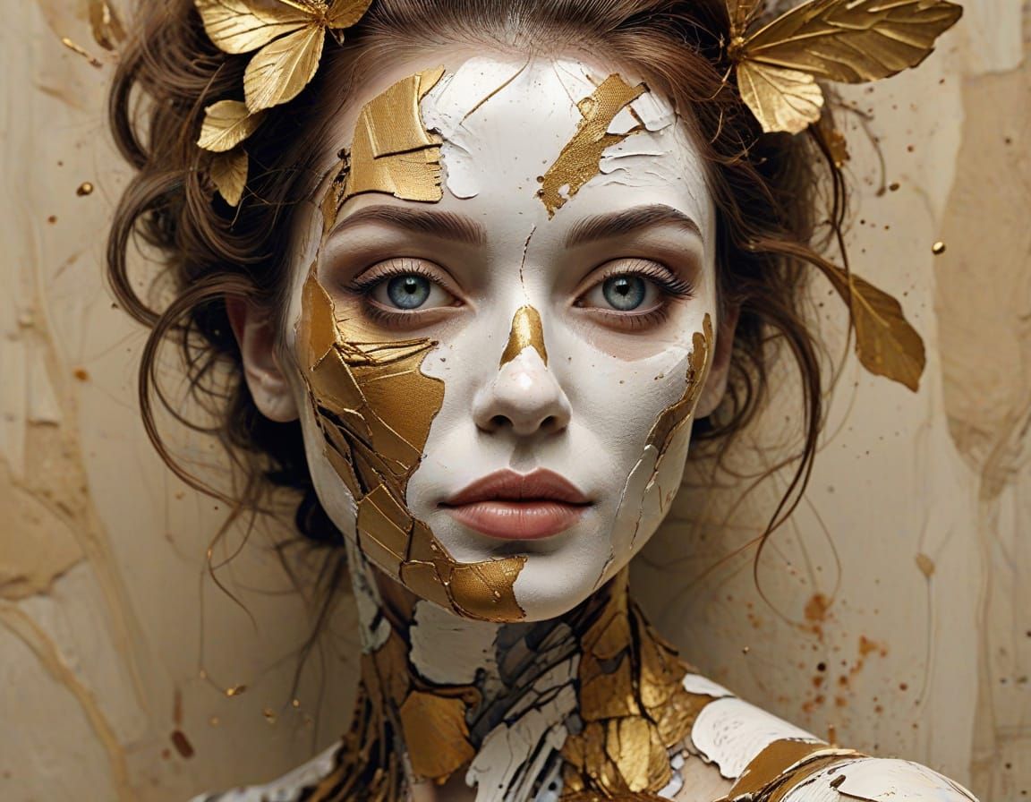 Abstract Art Brut Image in Mixed Media