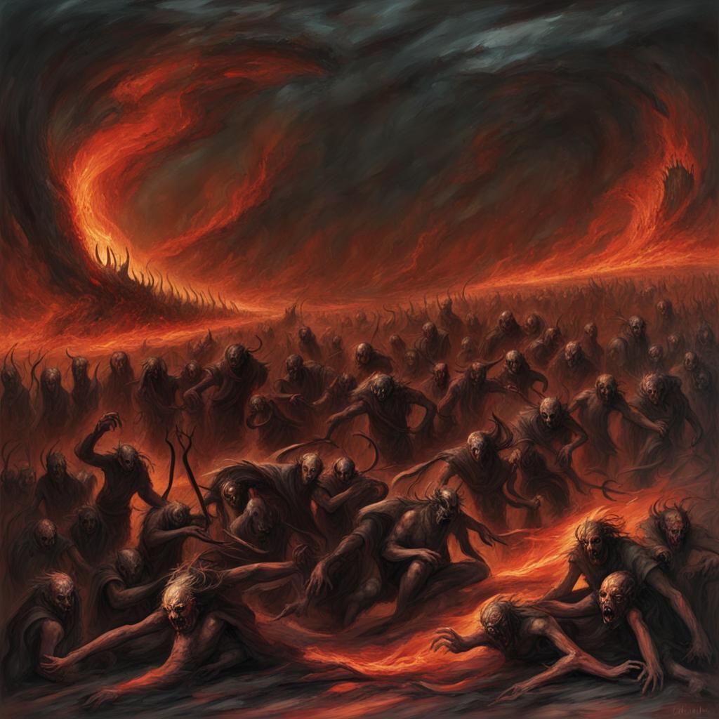 Apocalyptic Hellscape with Tormented Souls
