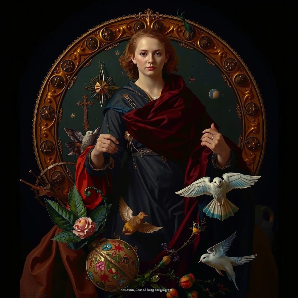 Masterpiece Painting of Beauty and Truth