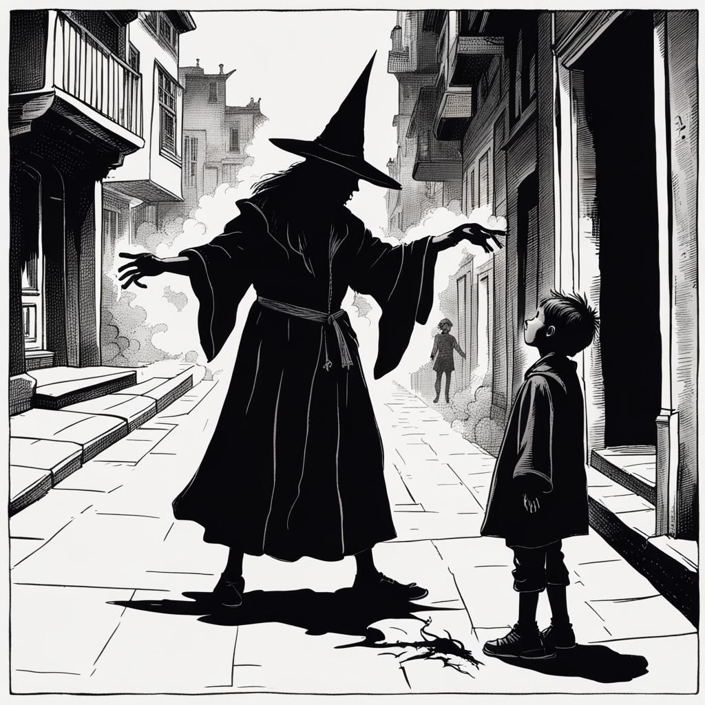 Sorcerer Casts Witchcraft on Boy in Street