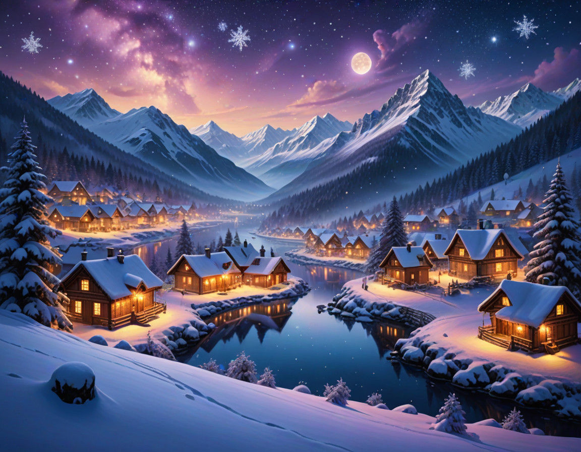 Whimsical Winter Wonderland in Ethereal Splendor