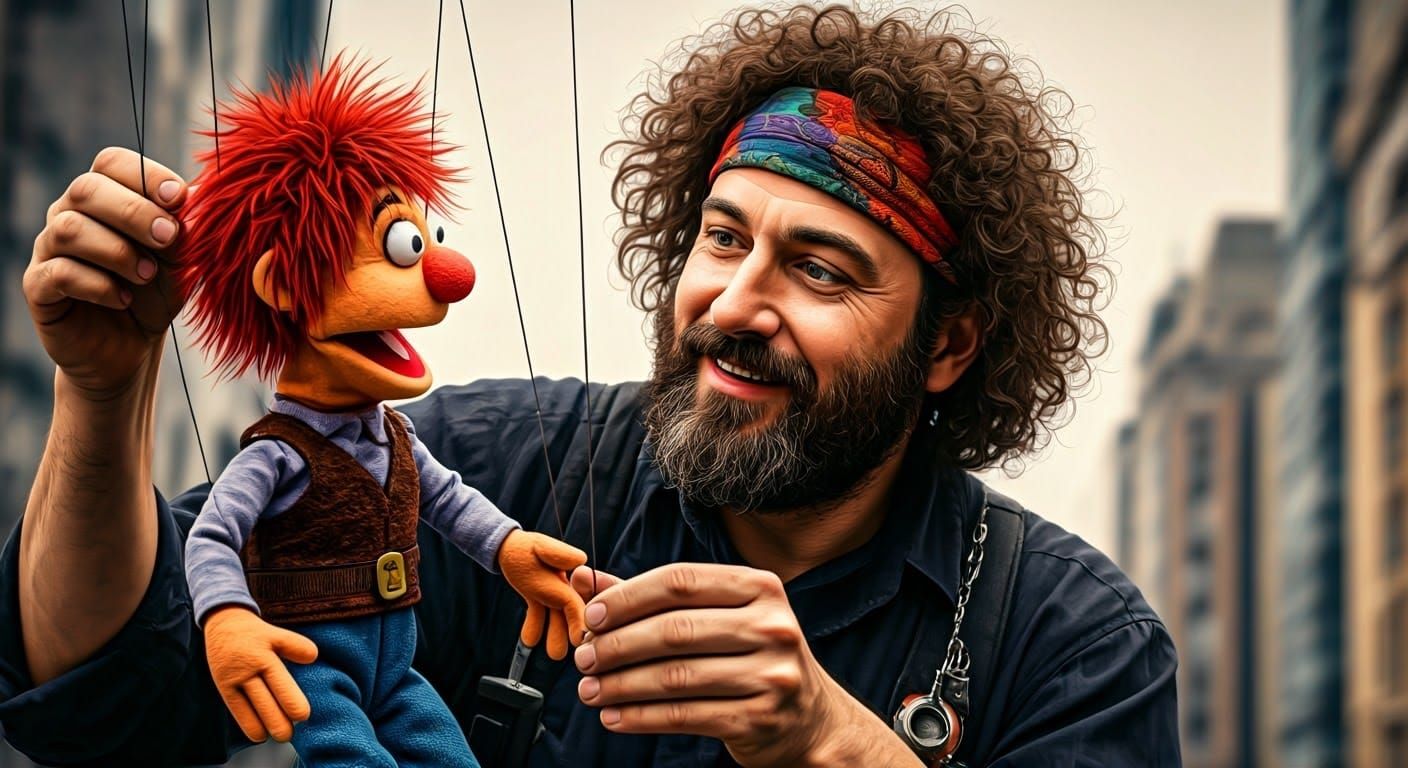Puppeteer's Whimsical World: A Master of Strings