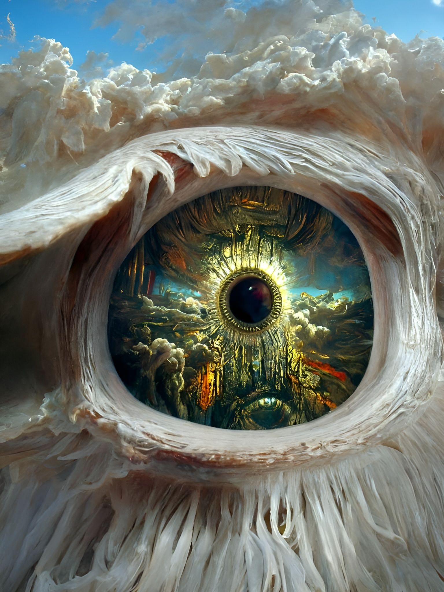 Biblical Horror: Angel's Eye in Ethereal Style