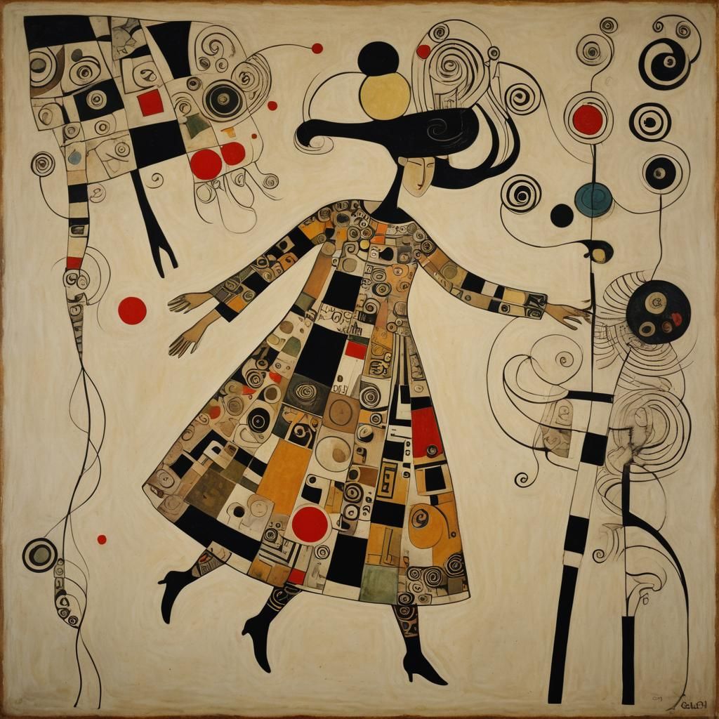 Woman Escaping Samsara in Surrealist Style