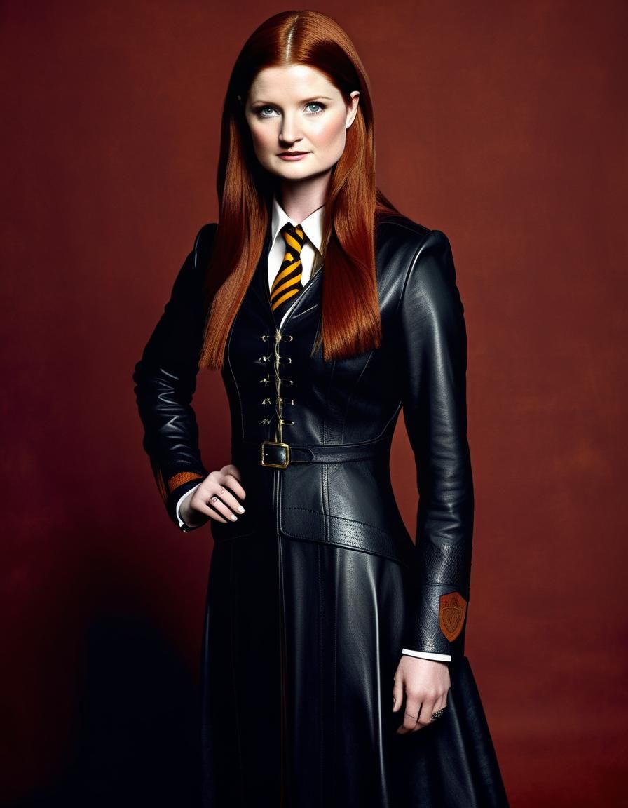 Bonnie Wright as Ginny Weasley, Leather-clad Professor