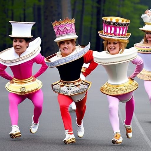 Ornate Teacup Kings Run a Marathon