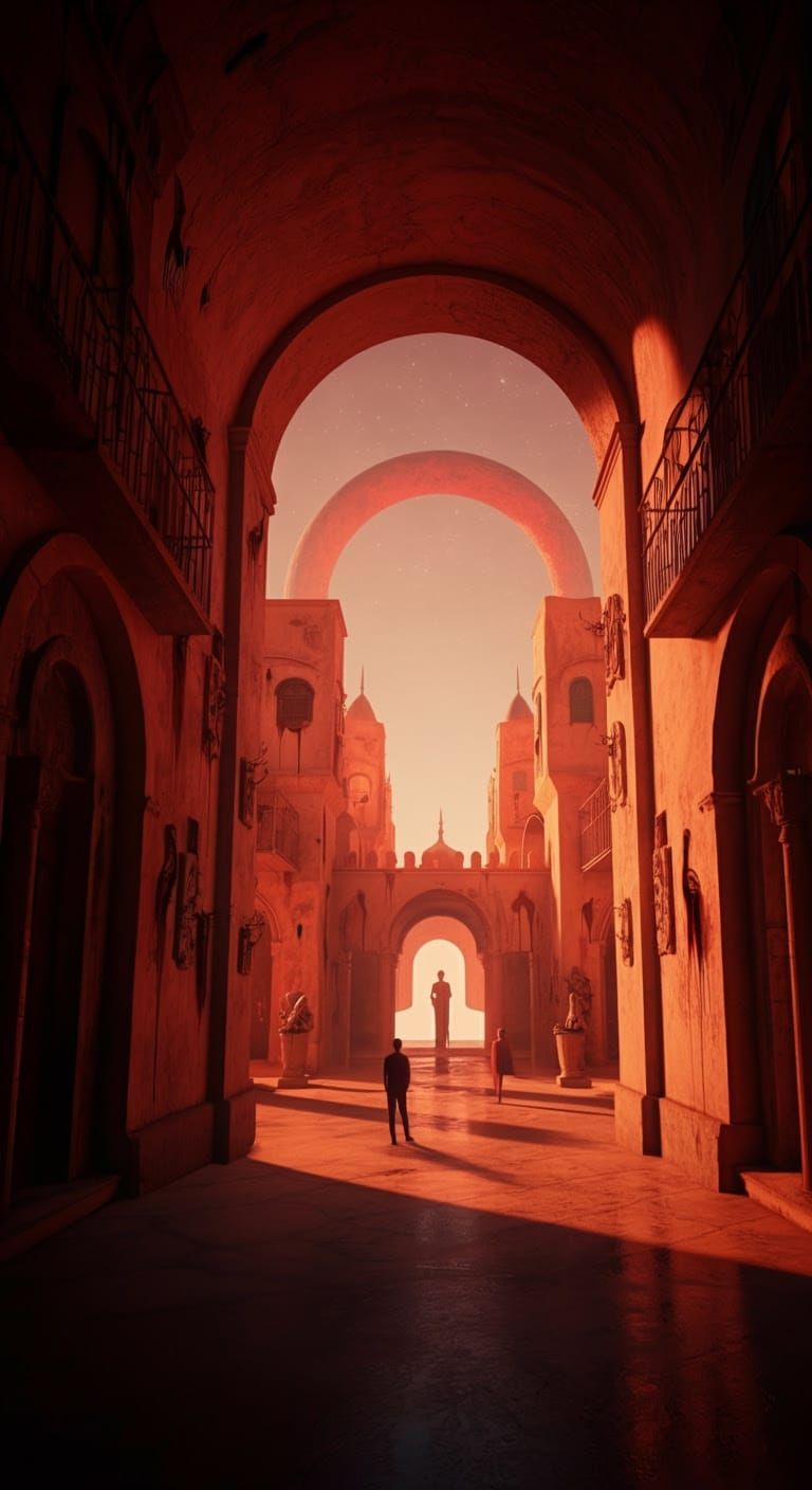 Surreal Desert City of Virelia: A 3D Concept Art