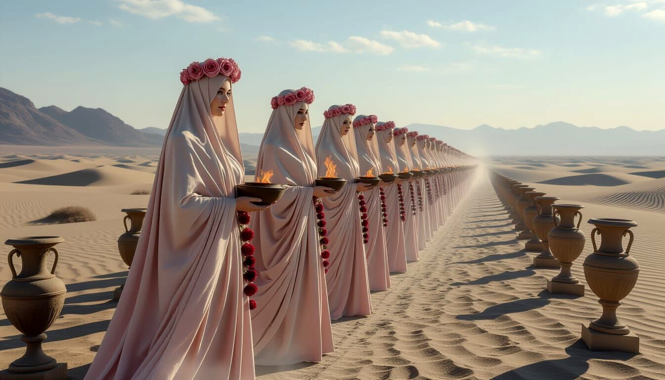 Ash-Sworn Vestals Procession in Desert of Last Breath