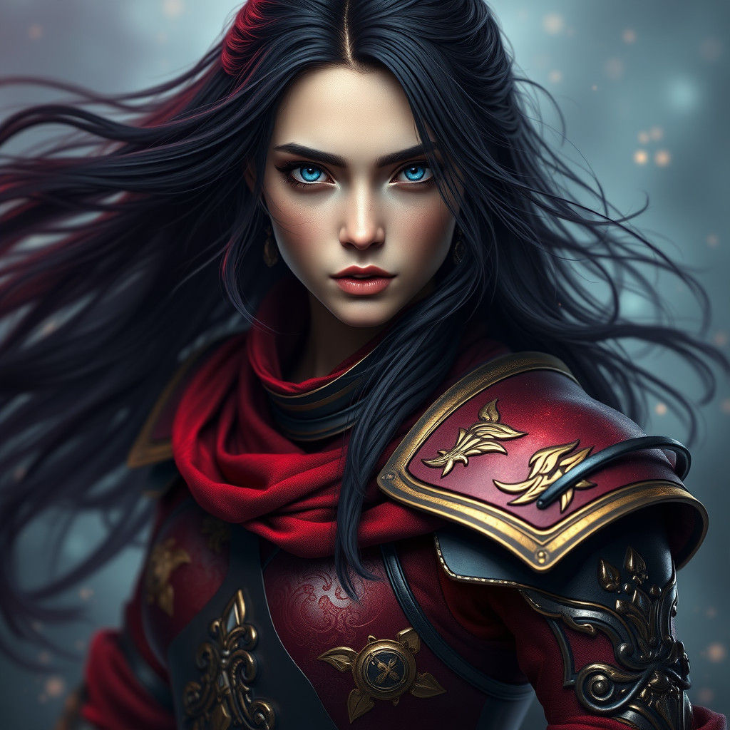 Fantasy Female Fighter Portrait in Unreal Engine 5