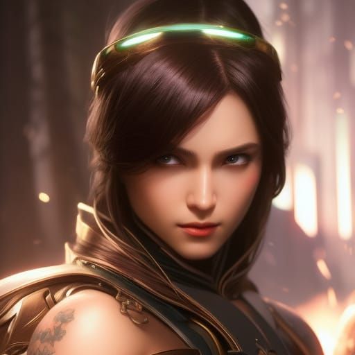 Victorian Assassin with Emerald and Ice Eyes