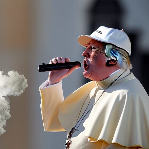 Donald Trump Vaping Before the Pope