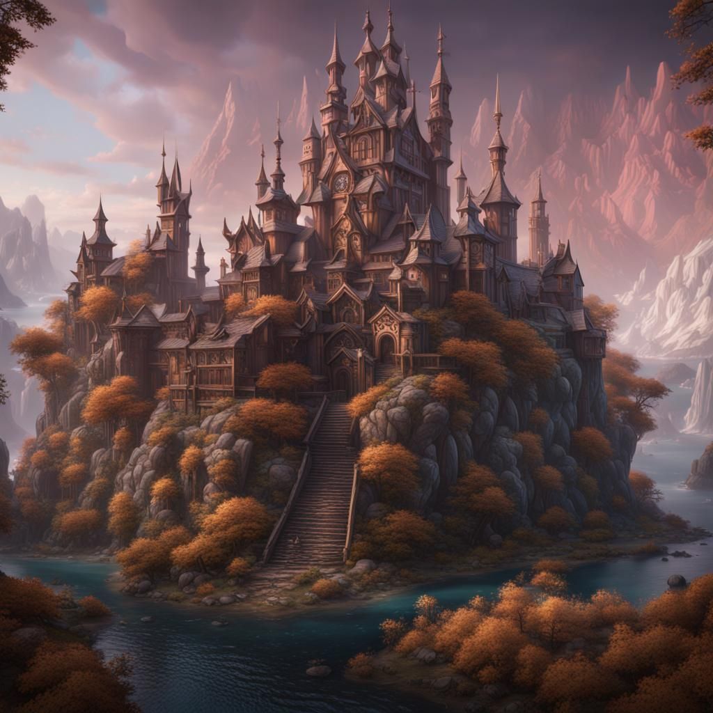 Fantastical Matte Painting in Deep Color