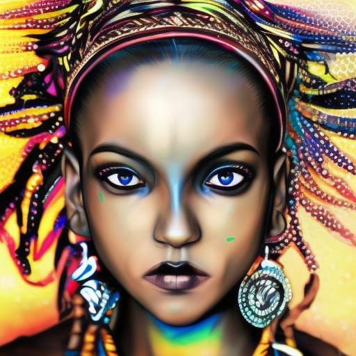 Hyperrealistic Splash Art Portrait with Dramatic Lighting