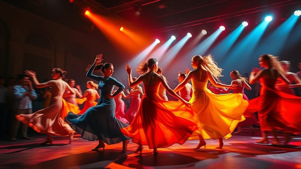 Expressive Dance Performance With Dynamic Stage Lighting