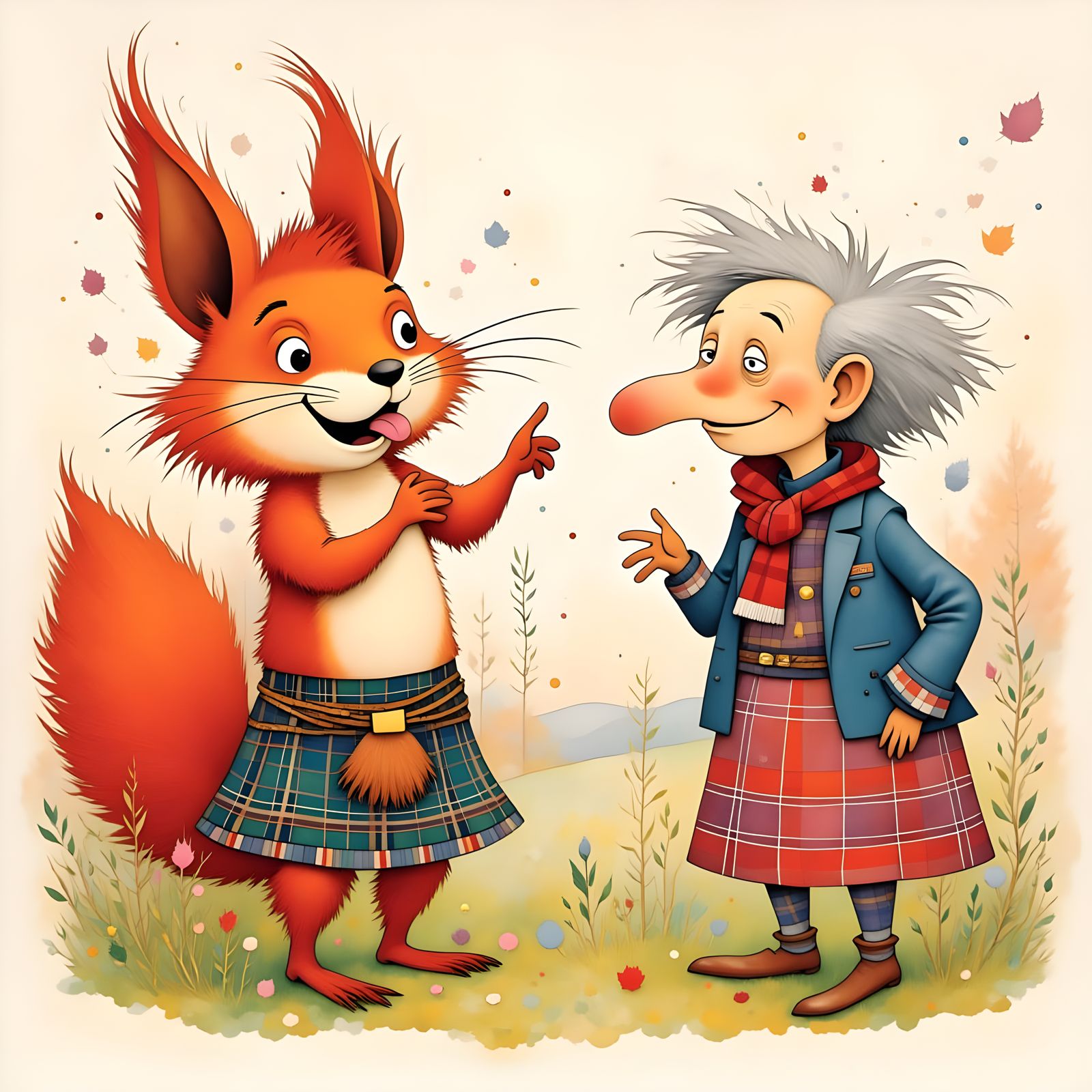 Making fun of granny's nose