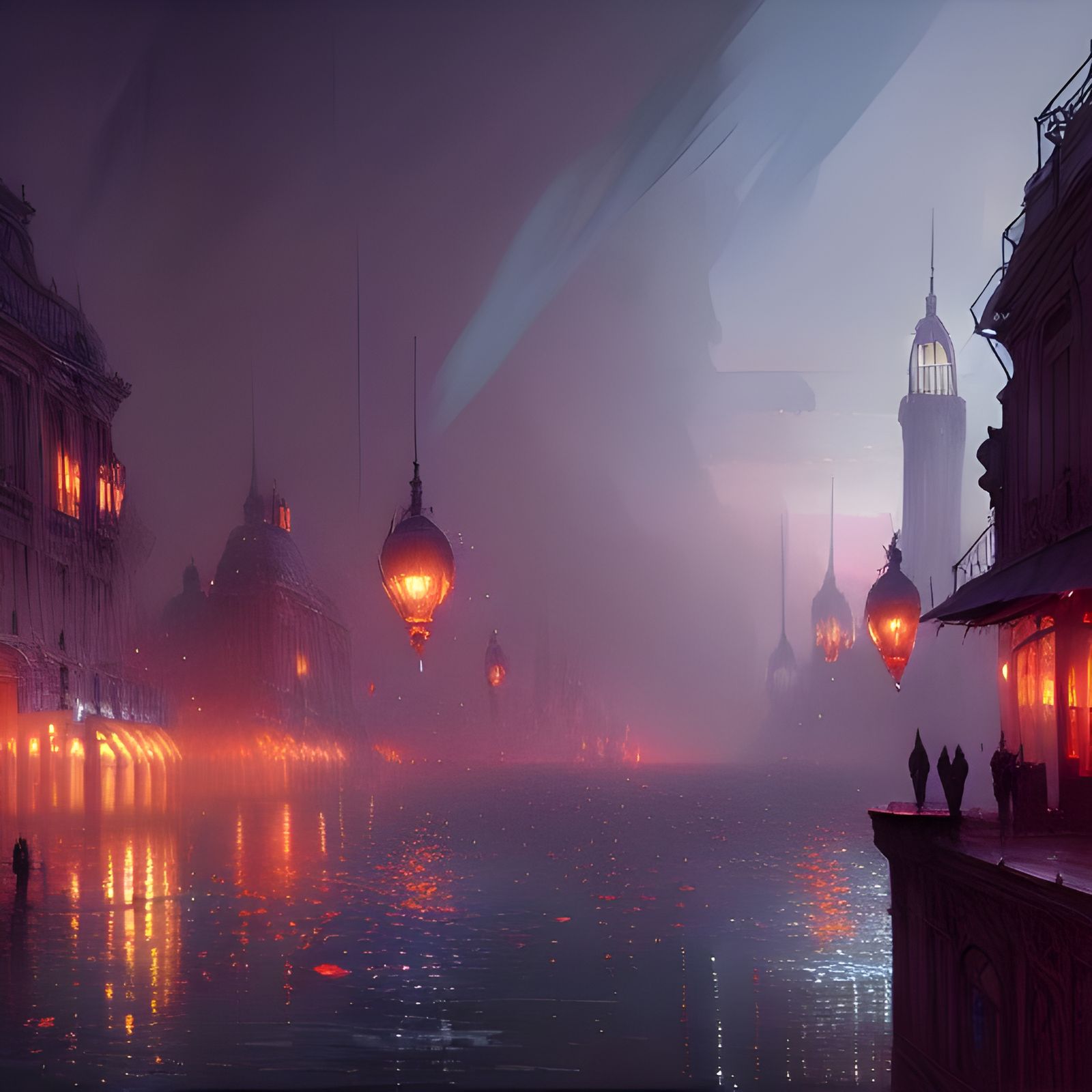 City of Lights: Detailed Matte Painting