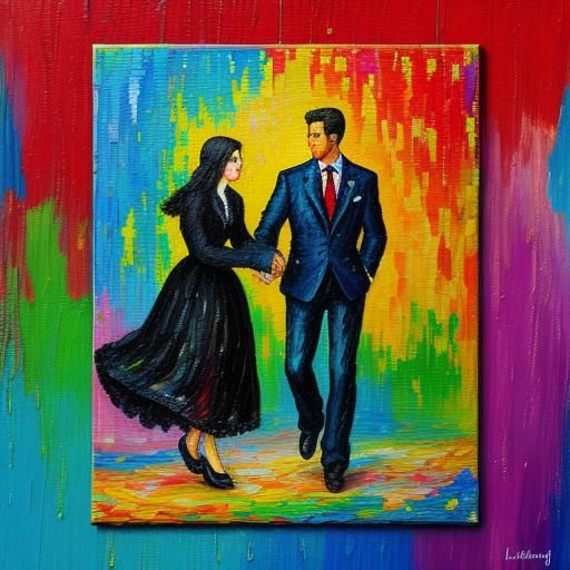 Broken Heart: Neo-Expressionist Impasto Oil Painting