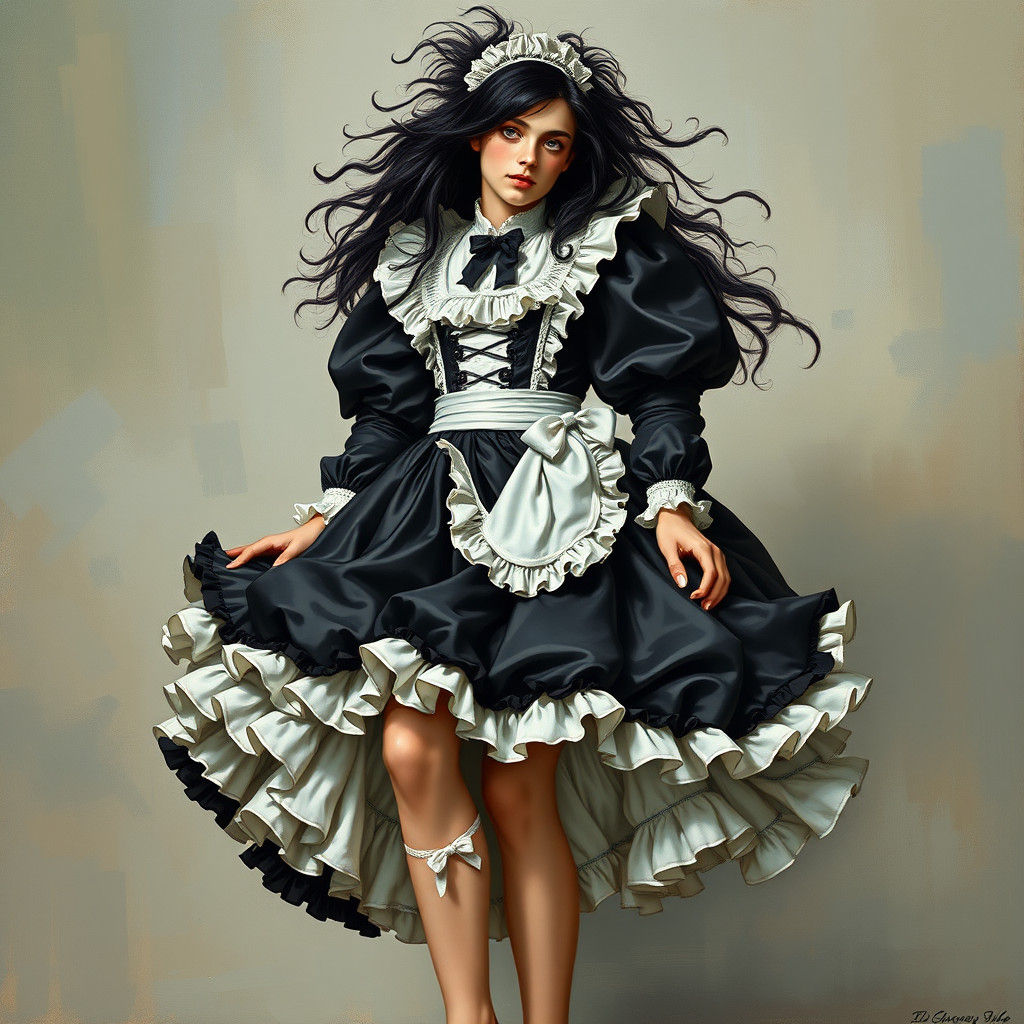 Elegant French Maid with Excessive Ornamentation