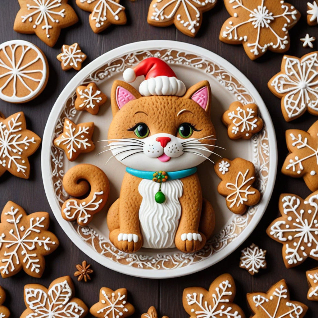 Baker's Masterwork Holidays Gingerbread Cat